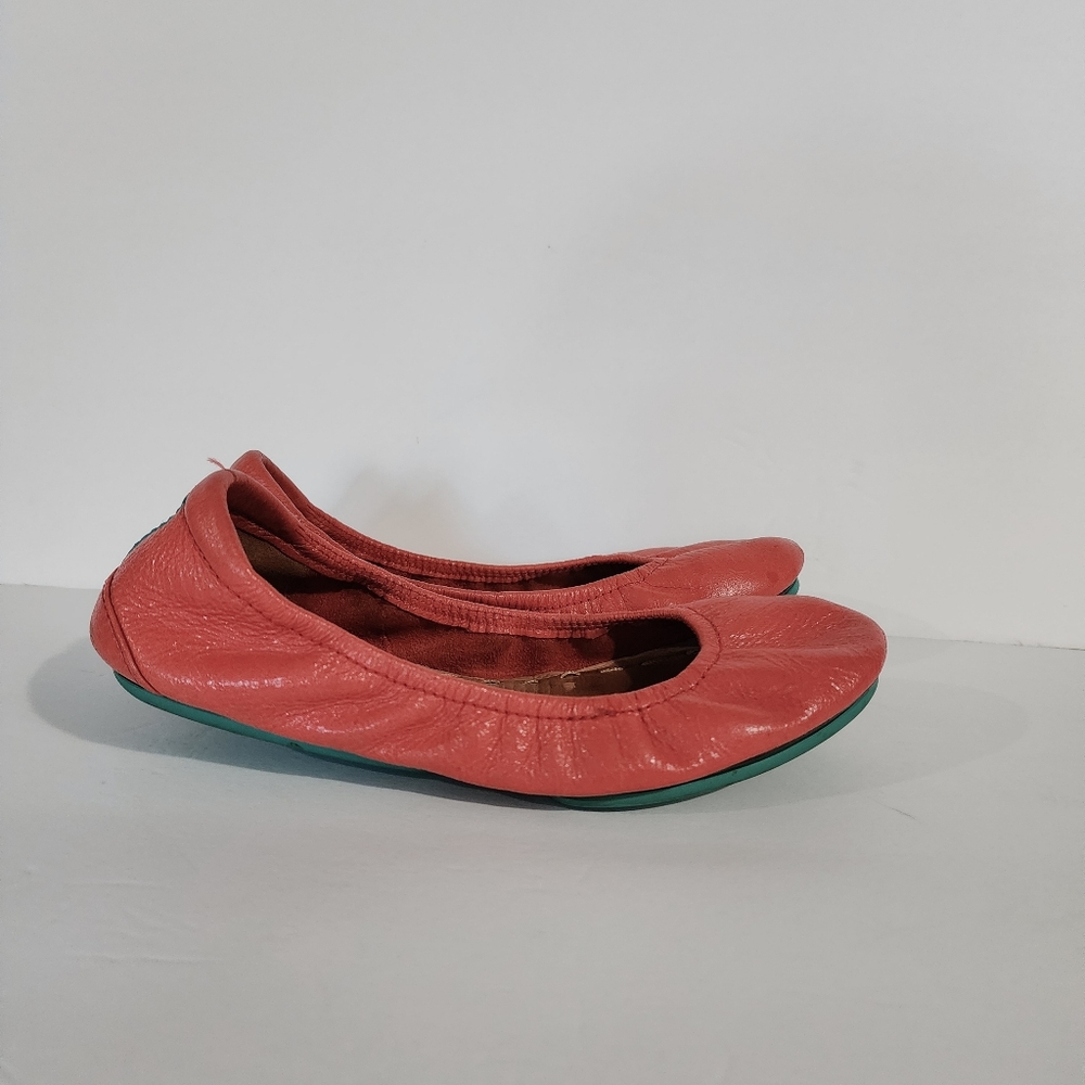 TIEKS Coral Leather Slip On Ballet Flats